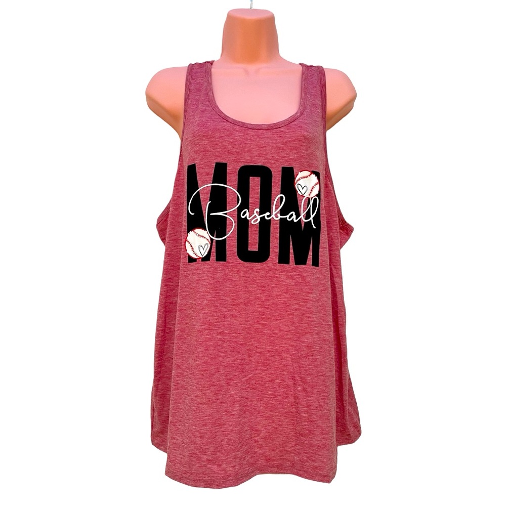 NWT Baseball mom shirt pink XXL